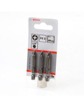 Bosch Bitskaart pz2 49mm blister van 3 bits (UITVERKOOP, OP = OP)