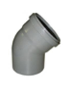 PVC Afvoerbocht 45 graden manchet/Spie grijs 110mm