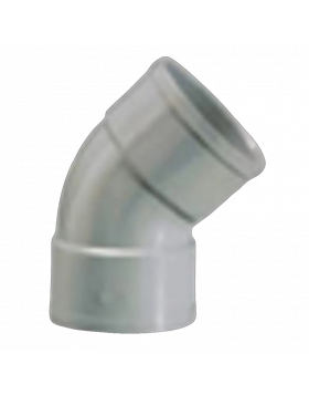 PVC Afvoerbocht 45 graden mof/mof grijs 50mm
