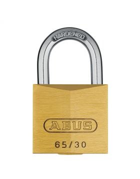 Abus 65/30 messing hangslot gelijksluitend - 30 mm