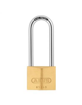 Abus 65/40HB63 messing hangslot met hoge beugel gelijksluitend - 40 mm