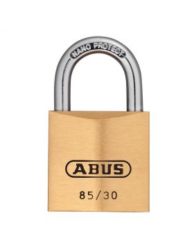 Abus 85/30 messing hangslot verschillend sluitend - 30 mm