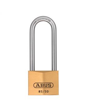 Abus 85/50HB80 messing hangslot met hoge beugel gelijksluitend - 50 mm