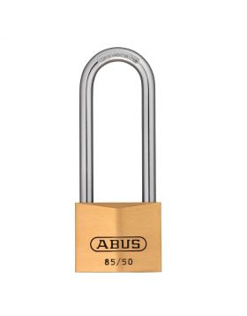 Abus 85/50HB80 messing hangslot met hoge beugel verschillend sluitend - 50 mm