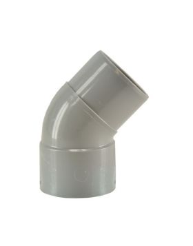PVC Afvoerbocht 45 graden mof/spie grijs 40mm