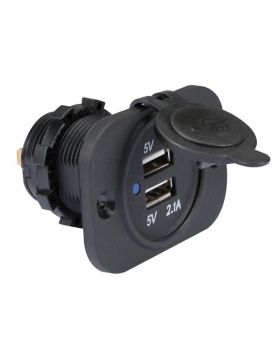 Usb-Lader voor De Auto-Inbouw (12-24 Vdc In - 2 X 5 V Uit)