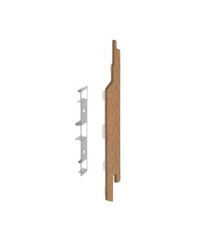 Eindkap connector rechts voor Keralit sponningdeel 143mm (5 stuks) Licht eiken - Classic (bestelnr. 2865)