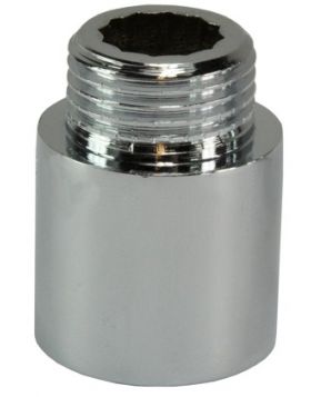 Kraanverlengstuk 1/2 x 25 Chroom