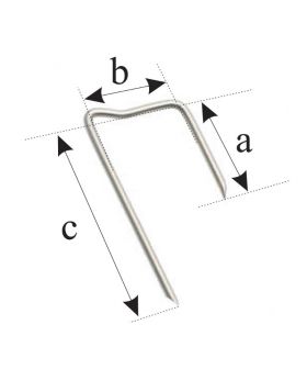FOS panhaak 400/003 20-30-50 mm kop-/spijkerhaak OH RVS - 100 stuks