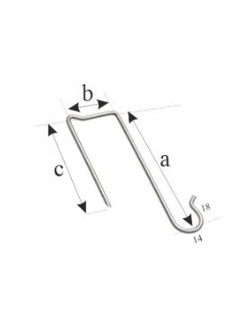 FOS panhaak 403b01 90-30-65 kop-/spijkerhaak OH RVS - 500 stuks