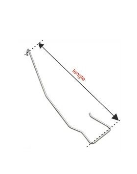 FOS panhaak 435/007 panlat 22-25 mm/ca 135 mm RVS - 250 stuks