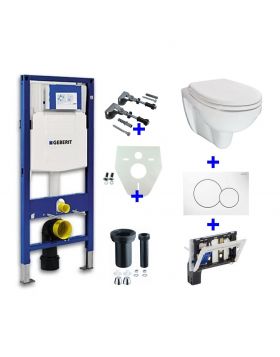 Geberit UP-320 + toiletblokhouder + Trevi O.P. + Sigma 01 wit
