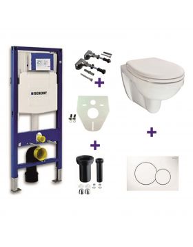Geberit UP-320 + Trevi one pack + Sigma 01 wit