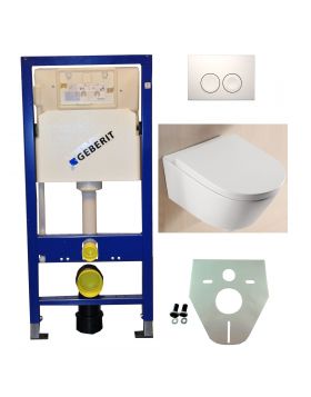 Geberit UP 100 + Metro wc + zitting + Delta 21 wit