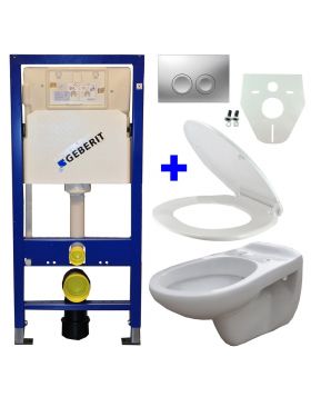 Geberit UP 100 + Neptunus WC + Neptunus zitting + Delta 21 mat chr