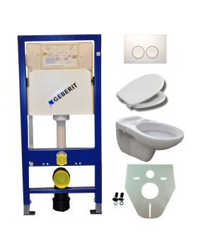 Geberit UP 100 + Neptunus WC + Ultimo zitting + Delta 21 wit