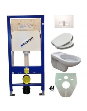 Geberit UP 100 + Neptunus WC + Ultimo zitting + Delta 50 wit