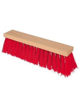 Harde Bezem / Harde Veger SUPER PROF 410 mm. rood