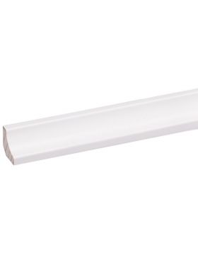 Grenen hollat FSC 16 x 16 mm 270 cm wit gelakt