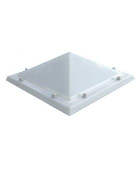 Lichtkoepel 100x100cm 2-wandig ac Opaal Piramidevormig (TIJDELIJK NIET LEVERBAAR)