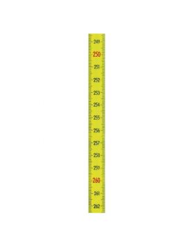 Memolon geel vlak machinemeetlint verticaal boven - 1 m x 13 mm