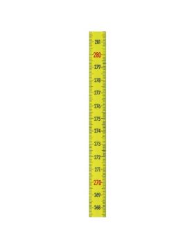 Memolon geel vlak machinemeetlint verticaal onder - 1 m x 13 mm