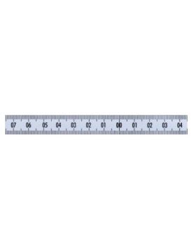 Memolon wit vlak machinemeetlint horizontaal links- en rechtsoplopend - 1 + 1 m x 13 mm