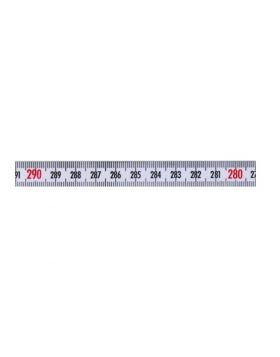 Memolon wit vlak machinemeetlint horizontaal linksoplopend - 1 m x 13 mm
