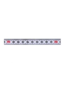 Memolon wit vlak machinemeetlint horizontaal linksoplopend - 6 m x 10 mm