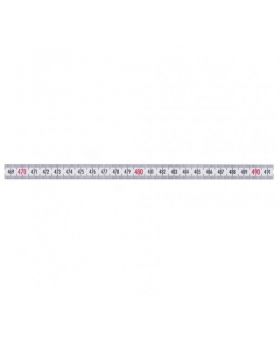 Memolon wit vlak machinemeetlint horizontaal rechtsoplopend - 2 m x 10 mm