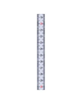 Memolon wit vlak machinemeetlint verticaal boven - 2 m x 13 mm