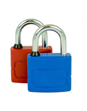 M-LOY blauw messing hangslot gelijksluitend - 40 mm