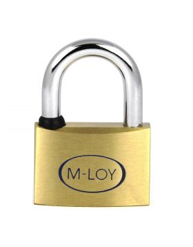 M-LOY messing hangslot gelijksluitend - 20 mm