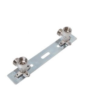 Muurplaat Kraan Multi-Fit Dubbele 90 graden messing 1/2 inch
