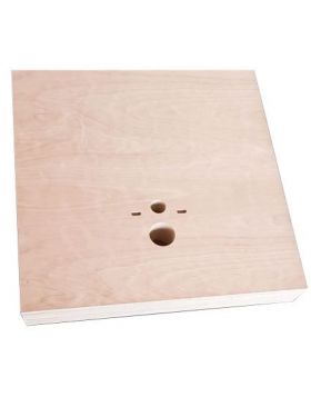 Toiletplaat multiplex met sparingen.1220x1220x12mm