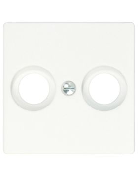 Opus 55 afdekplaat voor antennedozen, 2 uitgangen TV/RF | alu-zilver