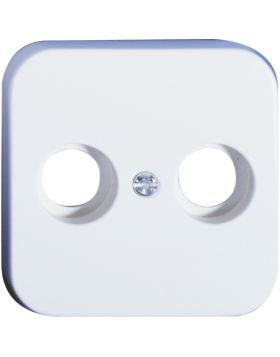 Opus 1 afdekking voor antennedozen, 2 uitgangen TV/RF alpinewit