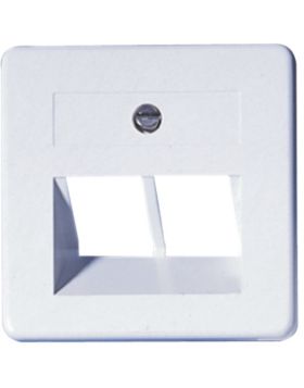 Opus 1 afdekking voor ISDN/DATA aansluitdoos 2-voudig alpinewit