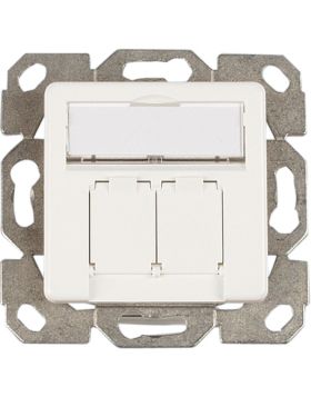 Opus 1 AMJ 45 data-aansluitdoos CAT 5e en CAT 6+ CAT 5e, 2-voudig, helderwit