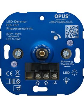 OPUS® dimmer voor LED´s en energiespaarlampen 7 - 110 VA / LED 3 - 35 W | Per stuk