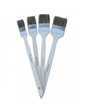 Radiatorkwast. wit haar. houten steel. 3 inch