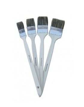 Radiatorkwast wit haar houten steel