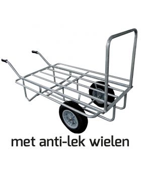 Ramenwagen 2 wiel gegalvaniseerd (verzinkt) softwiel (anti-lek band) - NL-fabricaat
