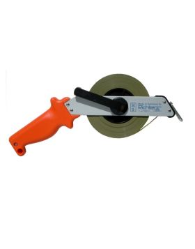 Richter RVS meetband met bandeinde B in aluminium pistoolframe - 30 m