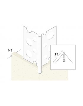 Ripstaal Stucprofiel Hoekbeschermer 1029 - Wit (300cm)