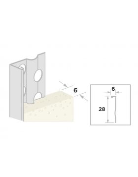Ripstaal Stucstopprofiel 1216 (260cm)