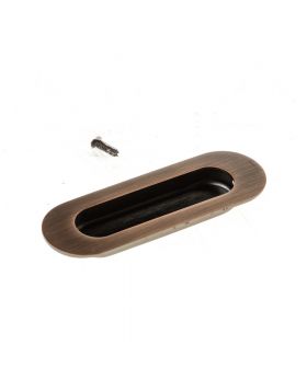 Schuifdeurkom ovaal 120mm Koper staal