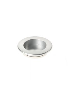 Schuifdeurkom rond 68mm Geanodiseerd aluminium