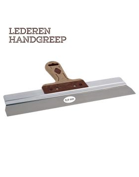 Spackmes SUPER PROF PURE aluminium 220 mm RVS met LEDEREN-greep