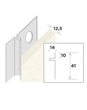 Stucstop aansluitprofiel 1314 vz L=300 cm